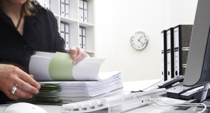 umständliche Büroarbeit
